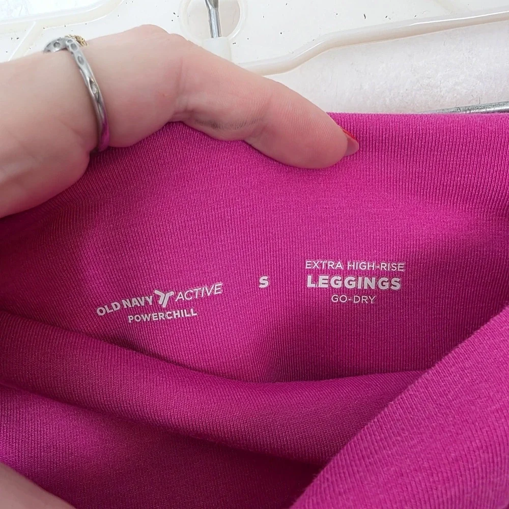 Old Navy Active Pink Power Chill Extra High Rise 7/8 Leggings Size Small‎ - Picture 3 of 5